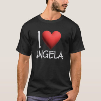 Ik hou van Angela Naam Gepersonaliseerde Girl Woma T-shirt