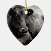 Ik hou van Angus Beef Cow Keramisch Ornament (Rechts)