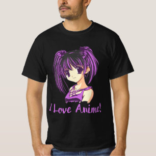 Ik hou van Anime! Anime Girl otaku Manga T-shirt