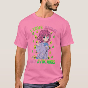 Ik hou van Anime en Avocados - Kawaii otaku - Cute T-shirt