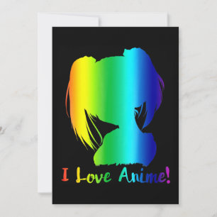 ik hou van anime grappige manga cosplay feestdagenkaart
