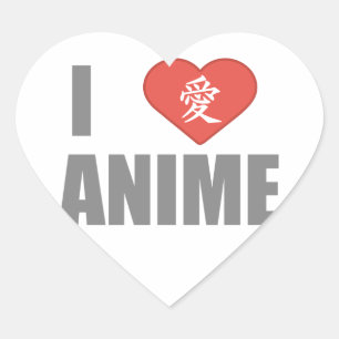 Ik hou van Anime Hart Sticker
