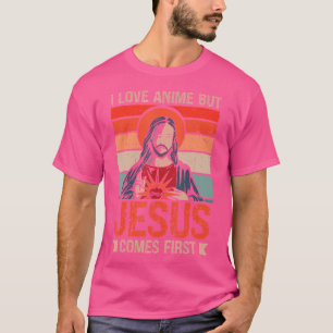 Ik hou van anime, maar Jezus komt eerst Otaku Mang T-shirt