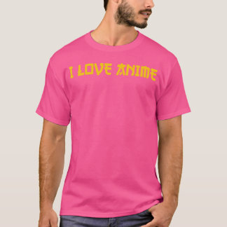 Ik hou van Anime retro T-shirt