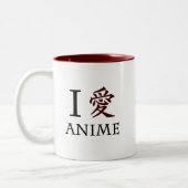 Ik hou van Anime Tweekleurige Koffiemok (Links)