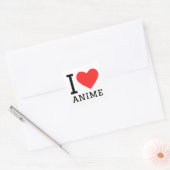 Ik hou van anime vierkante sticker (Envelop)