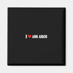 Ik hou van Ann Arbor Michigan Hart Reis Reis Vakan Magneet