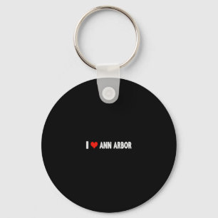 Ik hou van Ann Arbor Michigan Hart Reis Reis Vakan Sleutelhanger