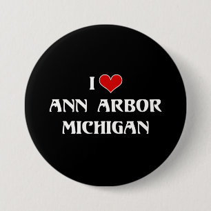 Ik hou van Ann Arbor, Michigan Ronde Button 7,6 Cm