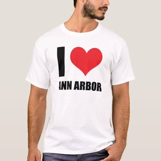 Ik hou van Ann Arbor T-shirt (Voorkant)