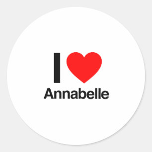 ik hou van annabelle ronde sticker
