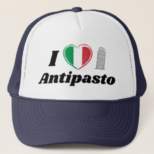 Ik hou van Antipasto Italiaanse hart vlag trucker  Trucker Pet
