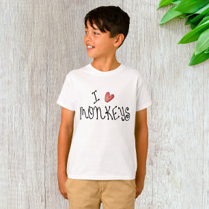 Ik Hou Van Apen Malle Handgeschreven Typografie T-shirt