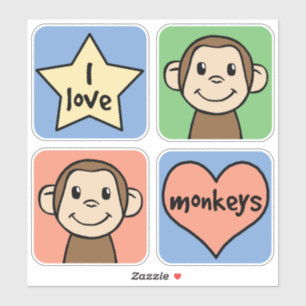 Ik hou van apen sticker