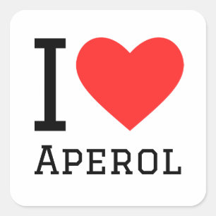 Ik hou van aperol vierkante sticker