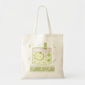 Ik hou van appels - Kawaii Juice Box Design Tote Bag (Voorkant)