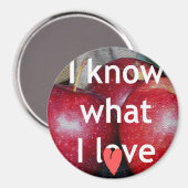 Ik hou van appels met compassie magneet (Voorkant / Achterkant)