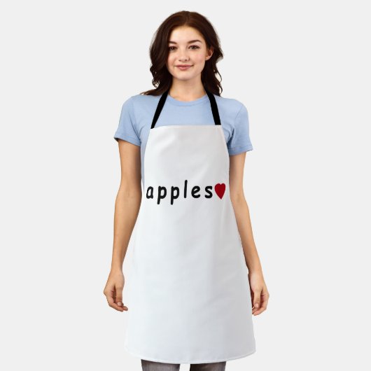 Ik hou van appels schort (Gedragen)
