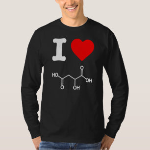 Ik hou van appelzuur exfoliate huidverzorging chem t-shirt