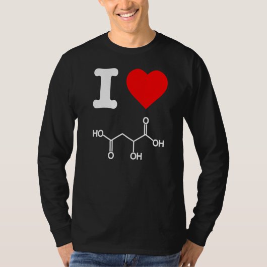 Ik hou van appelzuur exfoliate huidverzorging chem t-shirt (Voorkant)