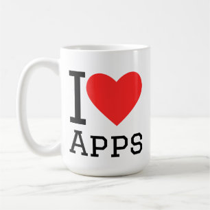 Ik hou van apps koffiemok