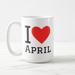 Ik hou van april koffiemok