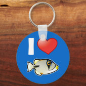 Ik hou van Arabische Picassofish Sleutelhanger (Voorkant)