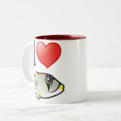 Ik hou van Arabische Picassofish Tweekleurige Koffiemok (Voorkant links)