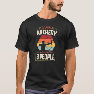 Ik hou van Archery en misschien wel van 3 mensen T-shirt