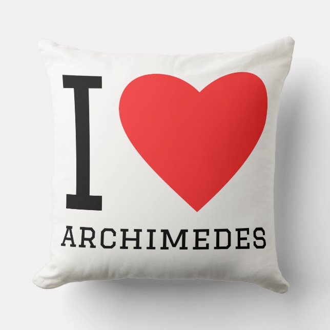 Ik hou van Archimedes Kussen (Voorkant)