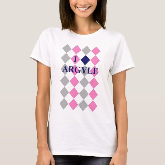 Ik hou van Argyle - Vrouwen! T-shirt (Voorkant)