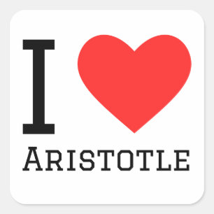Ik hou van Aristoteles Vierkante Sticker