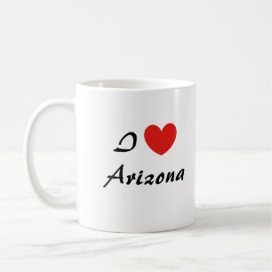 Ik hou van Arizona Heart Typography Coffee Mok