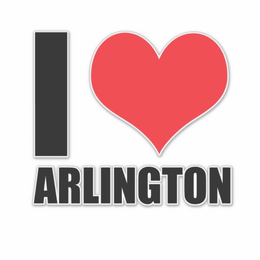 Ik hou van Arlington Sticker (Voorkant)