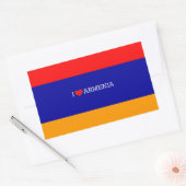 Ik hou van Armenië Rechthoekige Sticker (Envelop)