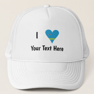 Ik hou van (Aruba Hart Vlag) Persoonlijk  Trucker Pet