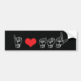 Ik hou van ASL-bumpersticker Bumpersticker