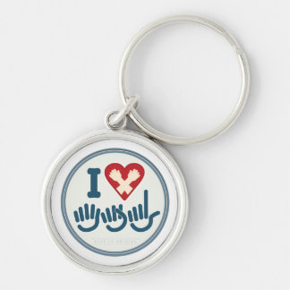 Ik hou van ASL. Sleutelhanger