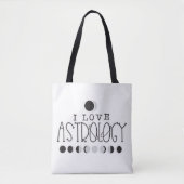 Ik hou van Astrology Sun & Moon Phases Draagtas (Voorkant)