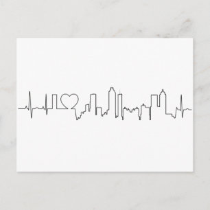 Ik hou van Atlanta in een buitengewone ecg stijl Briefkaart