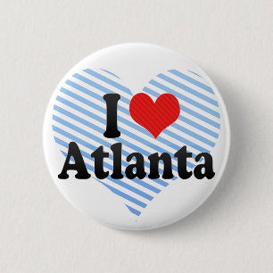 Ik hou van Atlanta Ronde Button 5,7 Cm