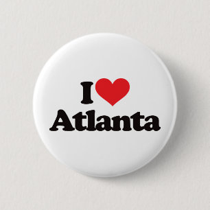 Ik hou van Atlanta Ronde Button 5,7 Cm