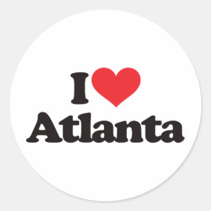 Ik hou van Atlanta Ronde Sticker
