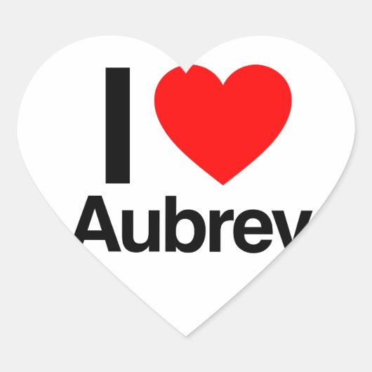 ik hou van aubrey hart sticker (Voorkant)