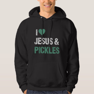 Ik hou van augurken & Jezus Grappige Augurk Liefhe Hoodie