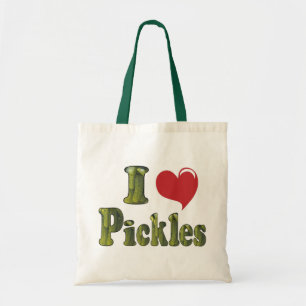 Ik hou van augurken tote bag