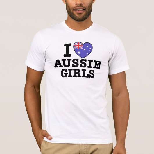 Ik hou van Aussie meisjes T-shirt (Voorkant)