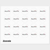 Ik hou van Austin Ronde Sticker (Vel)