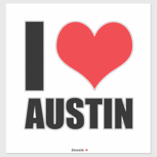 Ik hou van Austin Sticker
