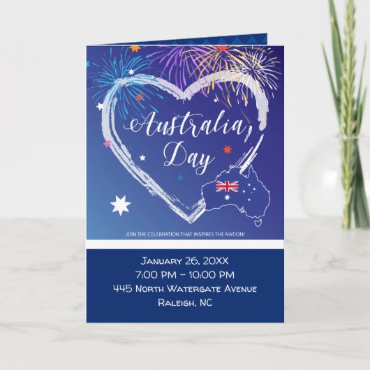 "Ik hou van AUSTRALIË" Australië Dag 26 januari Aankondiging (Voorkant)